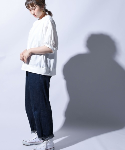 folka（フォルカ）の「【folka（フォルカ）】ヴィンテージコットン袖ボリュームブラウス（Tシャツ/カットソー・レディース・ホワイト/ブラック/ベージュ/ピンク・M/L）」の7枚目の写真