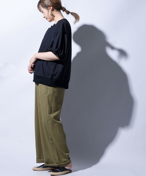 folka（フォルカ）の「【folka（フォルカ）】ヴィンテージコットン袖ボリュームブラウス（Tシャツ/カットソー・レディース・ホワイト/ブラック/ベージュ/ピンク・M/L）」の12枚目の写真