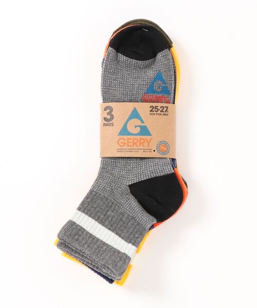 セール クオーター丈ワッフルラインソックス 3足セット メンズ 25 27cm ソックス 靴下 Gerry ジェリー のファッション通販 Zozotown