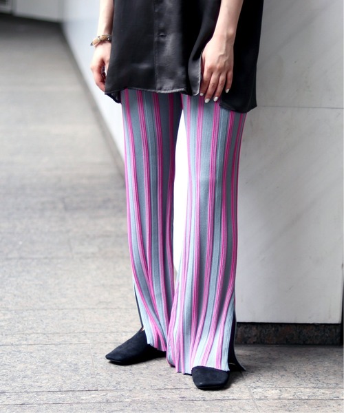 JOINT WORKS（ジョイントワークス）の「J-マルチストライプパンツ（その他パンツ・レディース・ライトグレー/ブルー・FREE）」の4枚目の写真