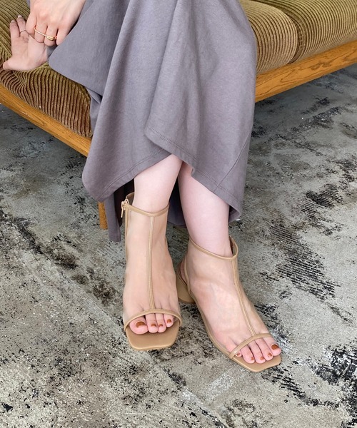 CAPRICIEUX LE'MAGE(カプリシューレマージュ)の「チュールサンダルブーツ(サンダル・レディース・ブラック/ベージュ・38/37)」の15枚目の写真