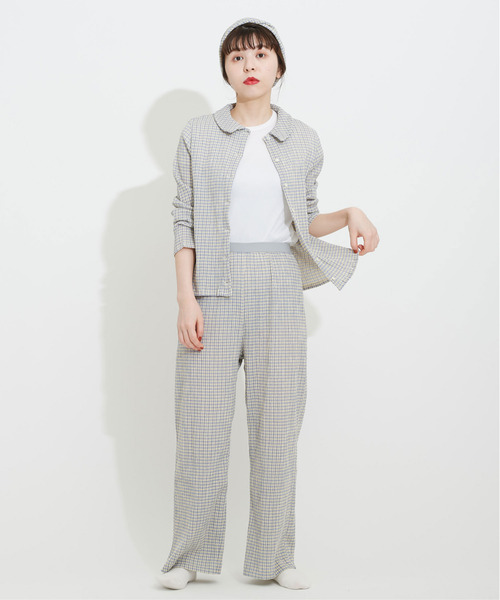 CHILD WOMAN（チャイルドウーマン）の「ギンガムブルーゼロングパンツ（その他パンツ・レディース・サックスブルー/イエロー/グリーン/ボルドー/ブラック・FREE）」の15枚目の写真