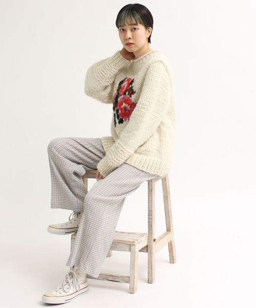 CHILD WOMAN（チャイルドウーマン）の「ギンガムブルーゼロングパンツ（その他パンツ・レディース・サックスブルー/イエロー/グリーン/ボルドー/ブラック・FREE）」の22枚目の写真