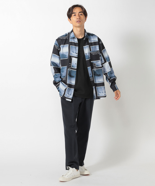 UNION STATION（ユニオンステーション）の「【ランダムパターン】フォトプリントシャツ（シャツ/ブラウス・メンズ・ホワイト/ブラック・S/M/L）」の3枚目の写真