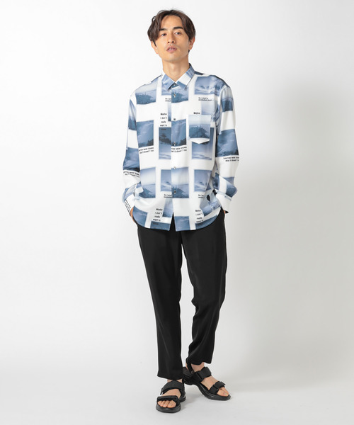 UNION STATION（ユニオンステーション）の「【ランダムパターン】フォトプリントシャツ（シャツ/ブラウス・メンズ・ホワイト/ブラック・S/M/L）」の7枚目の写真