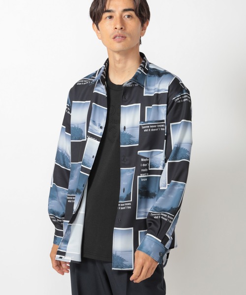 UNION STATION（ユニオンステーション）の「【ランダムパターン】フォトプリントシャツ（シャツ/ブラウス・メンズ・ホワイト/ブラック・S/M/L）」の9枚目の写真