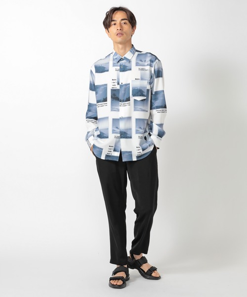 UNION STATION（ユニオンステーション）の「【ランダムパターン】フォトプリントシャツ（シャツ/ブラウス・メンズ・ホワイト/ブラック・S/M/L）」の10枚目の写真