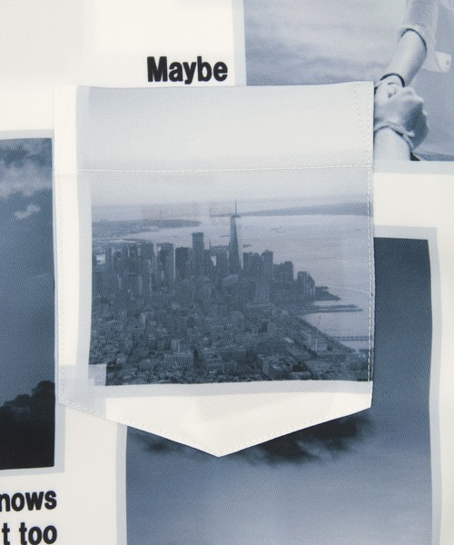 UNION STATION（ユニオンステーション）の「【ランダムパターン】フォトプリントシャツ（シャツ/ブラウス・メンズ・ホワイト/ブラック・S/M/L）」の19枚目の写真