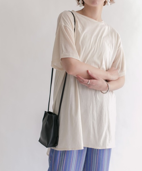 KBF（ケイビーエフ）の「ドッキングルーズカットソー（Tシャツ/カットソー・レディース・ブラック/アイボリー/オレンジ系その他・ONE）」の8枚目の写真