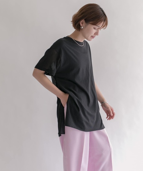 KBF（ケイビーエフ）の「ドッキングルーズカットソー（Tシャツ/カットソー・レディース・ブラック/アイボリー/オレンジ系その他・ONE）」の14枚目の写真