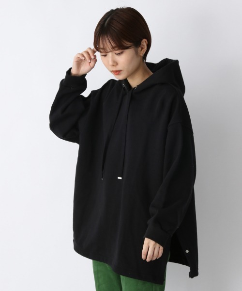 JEANASIS(ジーナシス)の「スソドロストウラケフーディ/959377(パーカー・レディース・ブラック/グレー/オフホワイト・FREE)」の14枚目の写真