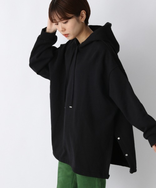 JEANASIS(ジーナシス)の「スソドロストウラケフーディ/959377(パーカー・レディース・ブラック/グレー/オフホワイト・FREE)」の13枚目の写真