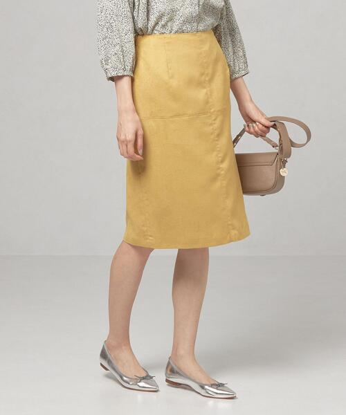 closet story（クローゼットストーリー）の「＜closet story（クローゼットストーリー）＞フェイクスエード バックジップ タイトスカート -ウォッシャブル-（スカート・レディース・ライトグレー/イエロー/ダークグレー/ライトピンク・FREE）」の3枚目の写真