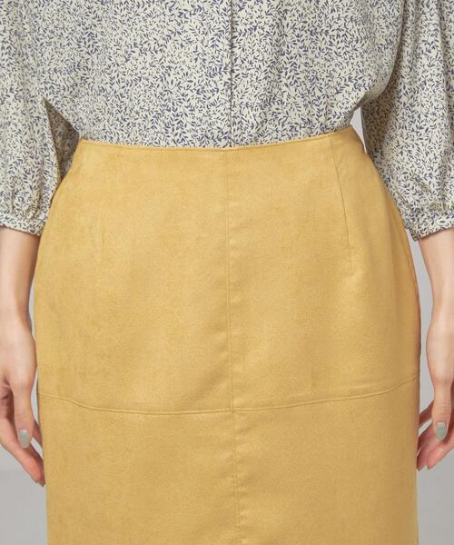 closet story（クローゼットストーリー）の「＜closet story（クローゼットストーリー）＞フェイクスエード バックジップ タイトスカート -ウォッシャブル-（スカート・レディース・ライトグレー/イエロー/ダークグレー/ライトピンク・FREE）」の10枚目の写真