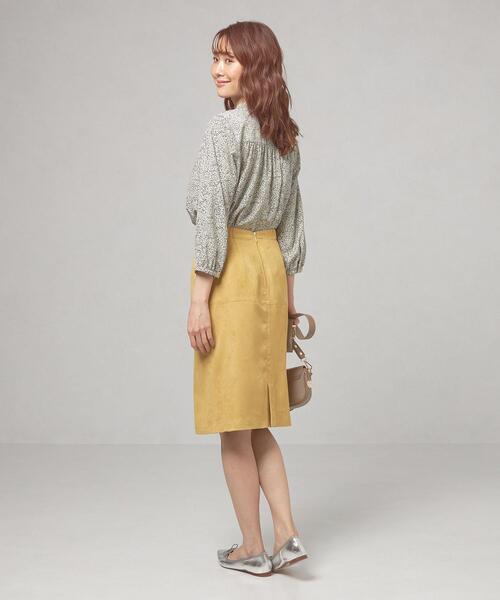 closet story（クローゼットストーリー）の「＜closet story（クローゼットストーリー）＞フェイクスエード バックジップ タイトスカート -ウォッシャブル-（スカート・レディース・ライトグレー/イエロー/ダークグレー/ライトピンク・FREE）」の7枚目の写真