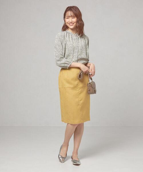 closet story（クローゼットストーリー）の「＜closet story（クローゼットストーリー）＞フェイクスエード バックジップ タイトスカート -ウォッシャブル-（スカート・レディース・ライトグレー/イエロー/ダークグレー/ライトピンク・FREE）」の15枚目の写真