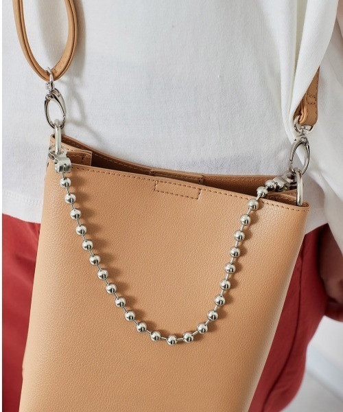 cepo（セポ）の「ボールチェーンミニショルダー（ショルダーバッグ・レディース・ブラック/ベージュ・FREE）」の12枚目の写真