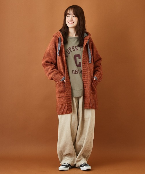 CUBE SUGAR（キューブシュガー）の「サッカーコール ダーツ コクーンパンツ（その他パンツ・レディース・ブラウン/イエロー/グリーン/ナチュラル・M）」の14枚目の写真