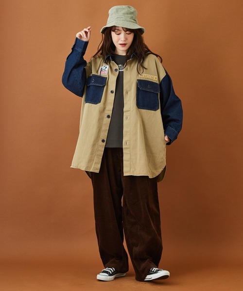 CUBE SUGAR（キューブシュガー）の「サッカーコール ダーツ コクーンパンツ（その他パンツ・レディース・ブラウン/イエロー/グリーン/ナチュラル・M）」の15枚目の写真