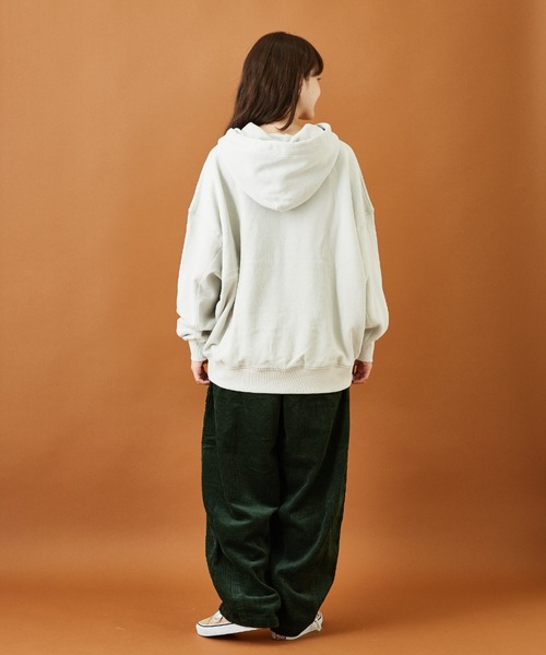 CUBE SUGAR（キューブシュガー）の「サッカーコール ダーツ コクーンパンツ（その他パンツ・レディース・ブラウン/イエロー/グリーン/ナチュラル・M）」の8枚目の写真