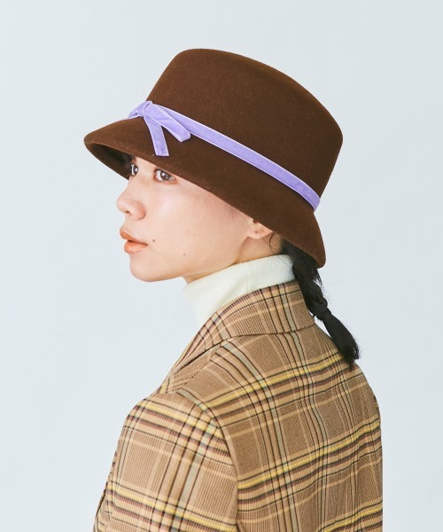kaorinomori（カオリノモリ）の「カオリノモリ　リュバンティータハット（ハット・レディース・ブラウン/ライトベージュ・M/57.5cm）」の5枚目の写真
