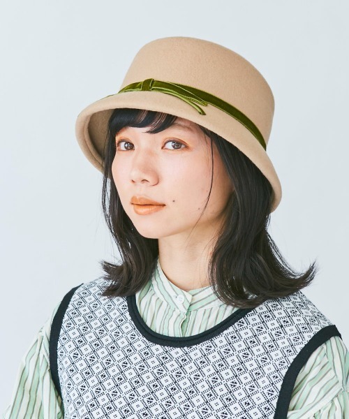 kaorinomori（カオリノモリ）の「カオリノモリ　リュバンティータハット（ハット・レディース・ブラウン/ライトベージュ・M/57.5cm）」の16枚目の写真