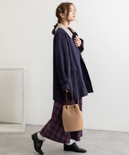 POU DOU DOU（プードゥドゥ）の「モーターサイクルコート（その他アウター・レディース・ベージュ/ネイビー/カーキ・3）」の4枚目の写真