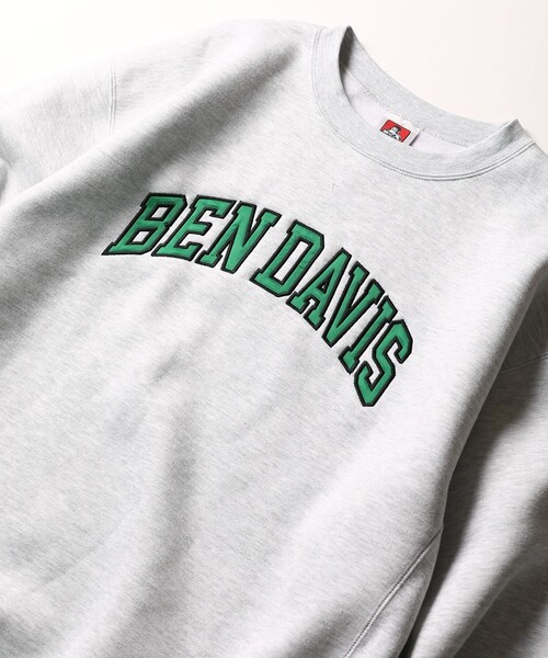 FREAK'S STORE(フリークスストア)の「WEB限定 BEN DAVIS×FREAK'S STORE/ベンデイビス 別注 カレッジデザイン クルーネックスウェット/プルオーバー/セットアップ対応(スウェット・メンズ・サックスブルー/グリーン/ブラック/ライトグレー/ネイビー・MEDIUM/LARGE/X-LARGE/SMALL)」の12枚目の写真