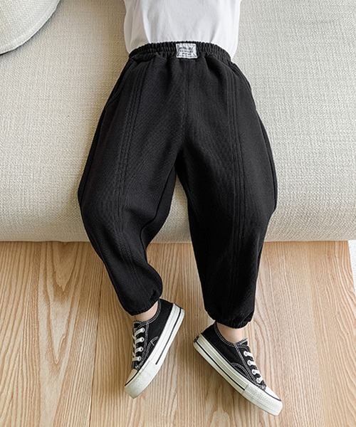 aimoha（アイモハ）の「【aimoha-KIDS-】【新作】韓国子供服 ベーシックスラックスパンツ（スラックス・キッズ・ブラック/グレー・90/100/110/120/130/140）」の2枚目の写真