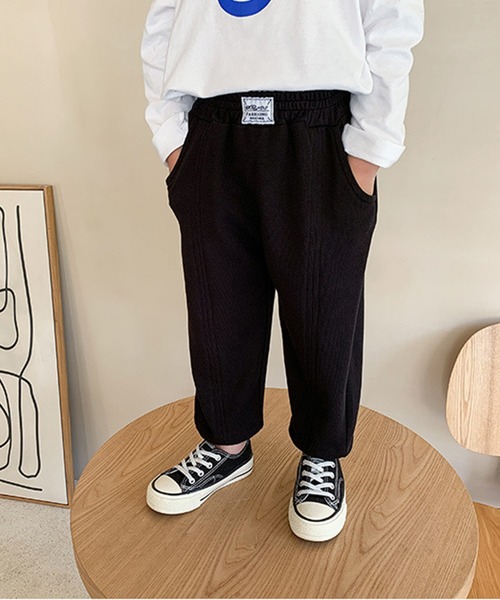 aimoha（アイモハ）の「【aimoha-KIDS-】【新作】韓国子供服 ベーシックスラックスパンツ（スラックス・キッズ・ブラック/グレー・90/100/110/120/130/140）」の9枚目の写真