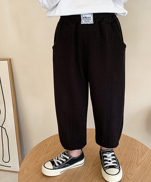 aimoha（アイモハ）の「【aimoha-KIDS-】【新作】韓国子供服 ベーシックスラックスパンツ（スラックス・キッズ・ブラック/グレー・90/100/110/120/130/140）」の5枚目の写真