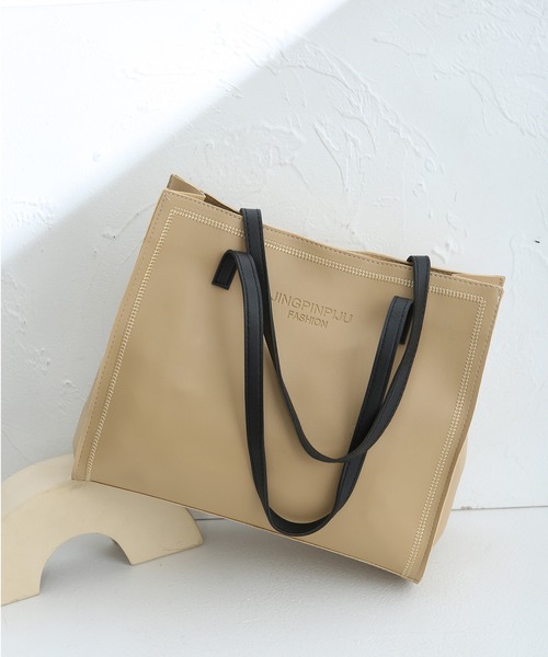 TABI PAL（タビパル）の「【TABI PAL】トートバッグショルダーバッグ（ショルダーバッグ・レディース・ブラック/アイボリー/ライトブラウン/ベージュ・FREE）」の4枚目の写真