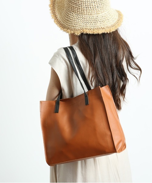 TABI PAL（タビパル）の「【TABI PAL】トートバッグショルダーバッグ（ショルダーバッグ・レディース・ブラック/アイボリー/ライトブラウン/ベージュ・FREE）」の3枚目の写真