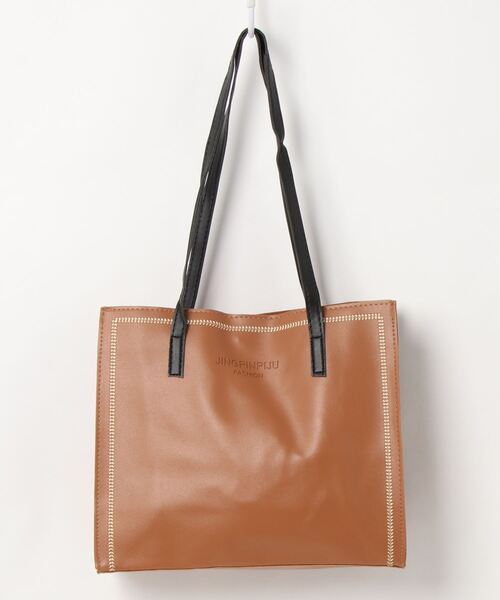 TABI PAL（タビパル）の「【TABI PAL】トートバッグショルダーバッグ（ショルダーバッグ・レディース・ブラック/アイボリー/ライトブラウン/ベージュ・FREE）」の12枚目の写真