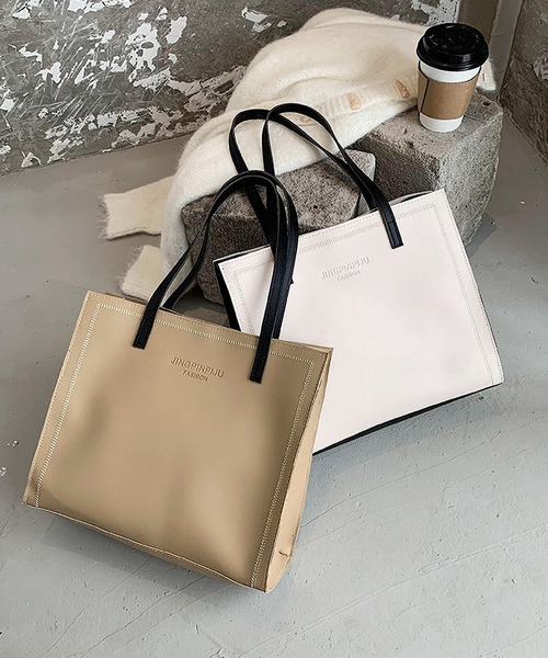 TABI PAL（タビパル）の「【TABI PAL】トートバッグショルダーバッグ（ショルダーバッグ・レディース・ブラック/アイボリー/ライトブラウン/ベージュ・FREE）」の22枚目の写真