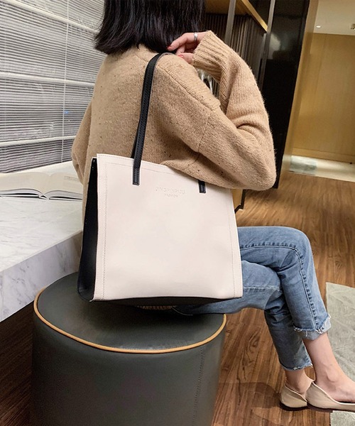 TABI PAL（タビパル）の「【TABI PAL】トートバッグショルダーバッグ（ショルダーバッグ・レディース・ブラック/アイボリー/ライトブラウン/ベージュ・FREE）」の16枚目の写真