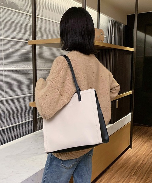 TABI PAL（タビパル）の「【TABI PAL】トートバッグショルダーバッグ（ショルダーバッグ・レディース・ブラック/アイボリー/ライトブラウン/ベージュ・FREE）」の15枚目の写真