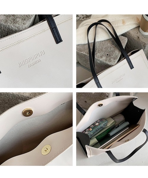 TABI PAL（タビパル）の「【TABI PAL】トートバッグショルダーバッグ（ショルダーバッグ・レディース・ブラック/アイボリー/ライトブラウン/ベージュ・FREE）」の13枚目の写真