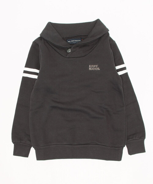 KRIFF MAYER(クリフメイヤー)の「ストレッチショールスウェット(スウェット・キッズ・ブラウン/ネイビー/ワインレッド/チャコール/グレー・140/160/130/120/170/150)」の1枚目の写真