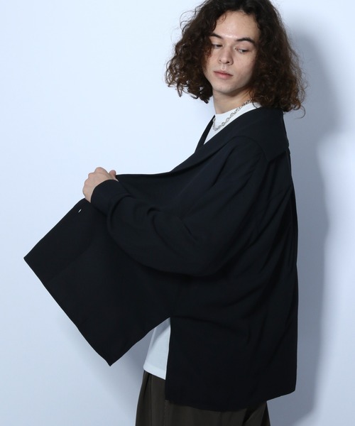 HARE（ハレ）の「BIGカラーシャツ(HARE)（シャツ/ブラウス・メンズ・ブラック/グレー/ベージュ・SMALL/MEDIUM）」の20枚目の写真