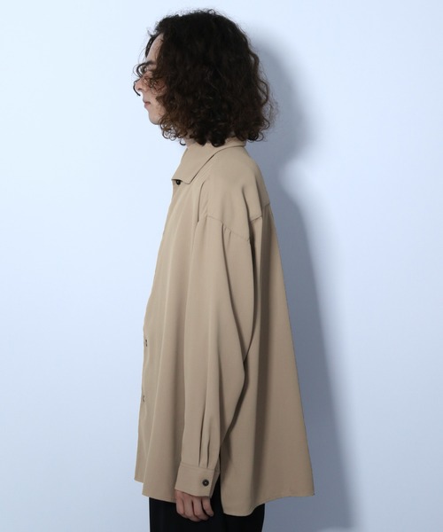 HARE（ハレ）の「BIGカラーシャツ(HARE)（シャツ/ブラウス・メンズ・ブラック/グレー/ベージュ・SMALL/MEDIUM）」の21枚目の写真