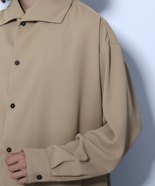 HARE（ハレ）の「BIGカラーシャツ(HARE)（シャツ/ブラウス・メンズ・ブラック/グレー/ベージュ・SMALL/MEDIUM）」の13枚目の写真