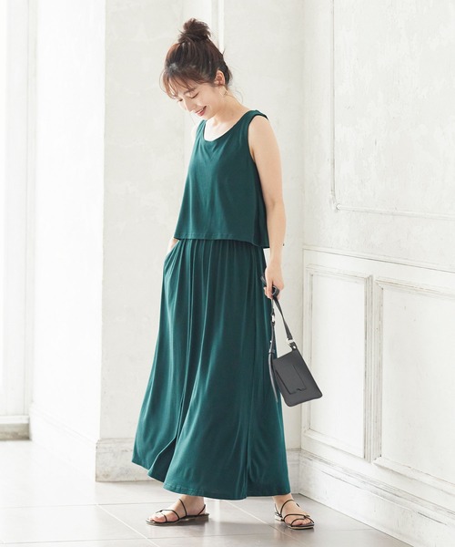 セール カップ付きフェイクレイヤードワンピース ワンピース Kobe Lettuce コウベレタス のファッション通販 Zozotown