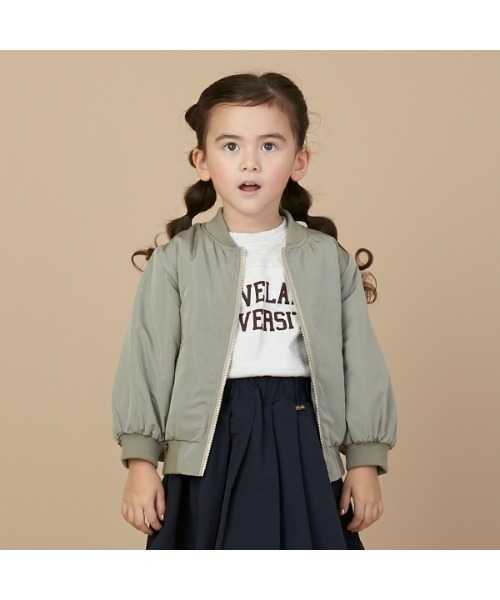 petit main（プティマイン）の「【オーガニック】カレッジロゴロンT（Tシャツ/カットソー・キッズ・オフホワイト/チャコール/キャメル/グリーン・100cm/90cm/80ｃｍ/130cm/120cm/110cm）」の18枚目の写真