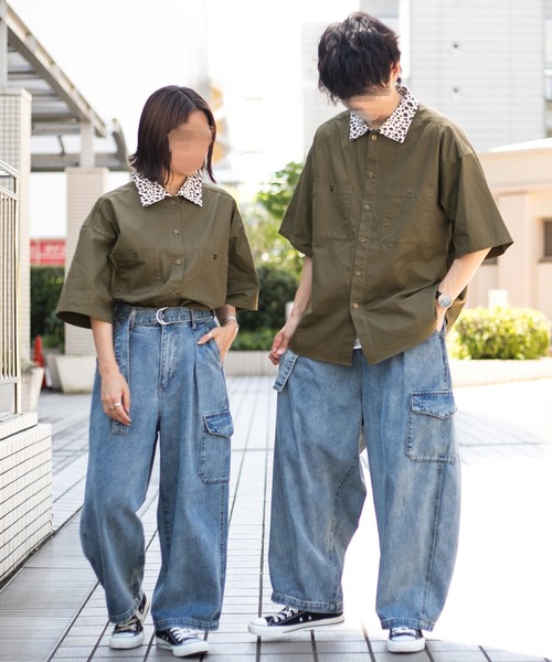 PairPair（ペアペア）の「アニマルクレリックシャツ(ユニセックス)（シャツ/ブラウス・メンズ・ブラック/カーキ・LARGE/MEDIUM）」の8枚目の写真