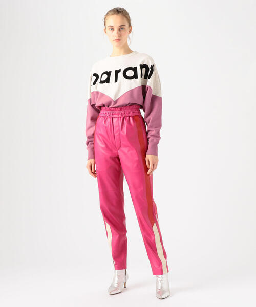 ISABEL MARANT（イザベルマラン）の「ISABEL MARANT AILENOBA ラムレザー イージーパンツ（その他パンツ・レディース・バーガンディー・34）」の9枚目の写真