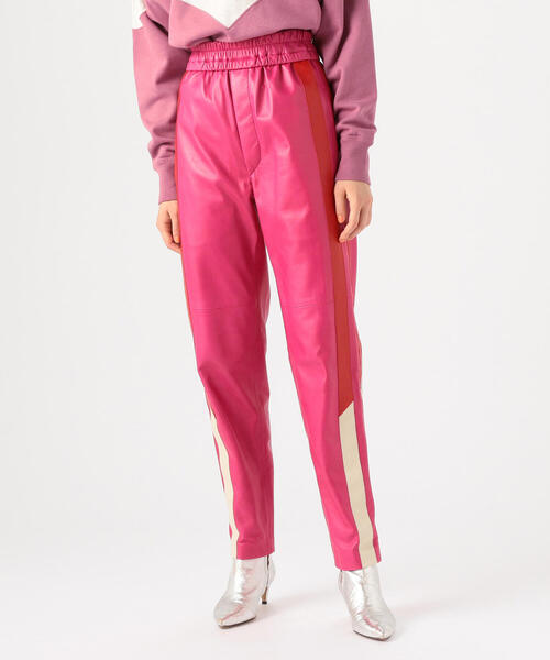ISABEL MARANT（イザベルマラン）の「ISABEL MARANT AILENOBA ラムレザー イージーパンツ（その他パンツ・レディース・バーガンディー・34）」の3枚目の写真