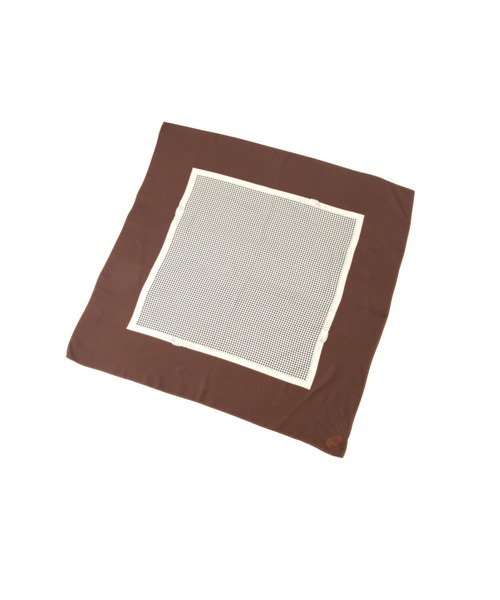 human woman(ヒューマンウーマン)の「◆オリジナル大判スカーフ(ストール/ショール・レディース・ダークインディゴブルー/クリアブラウン・フリ-)」の8枚目の写真