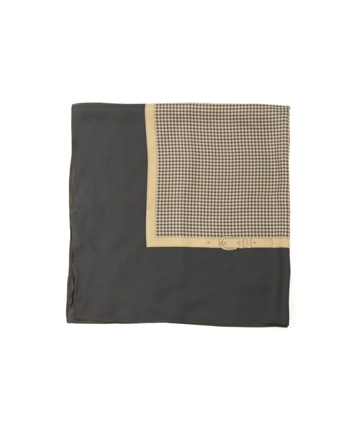 human woman(ヒューマンウーマン)の「◆オリジナル大判スカーフ(ストール/ショール・レディース・ダークインディゴブルー/クリアブラウン・フリ-)」の6枚目の写真