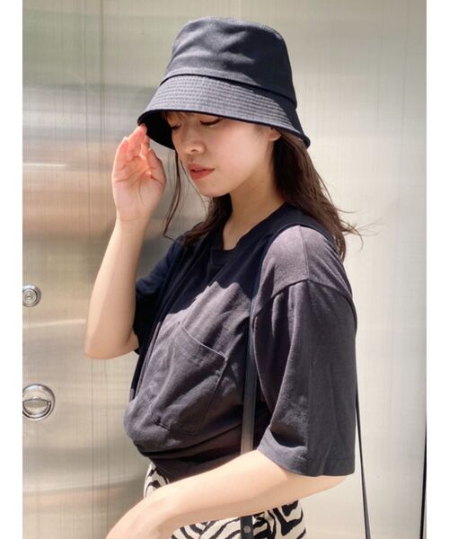 EVRIS（エヴリス）の「バケットハット（ハット・レディース・ホワイト/ブラック・FREE）」の6枚目の写真